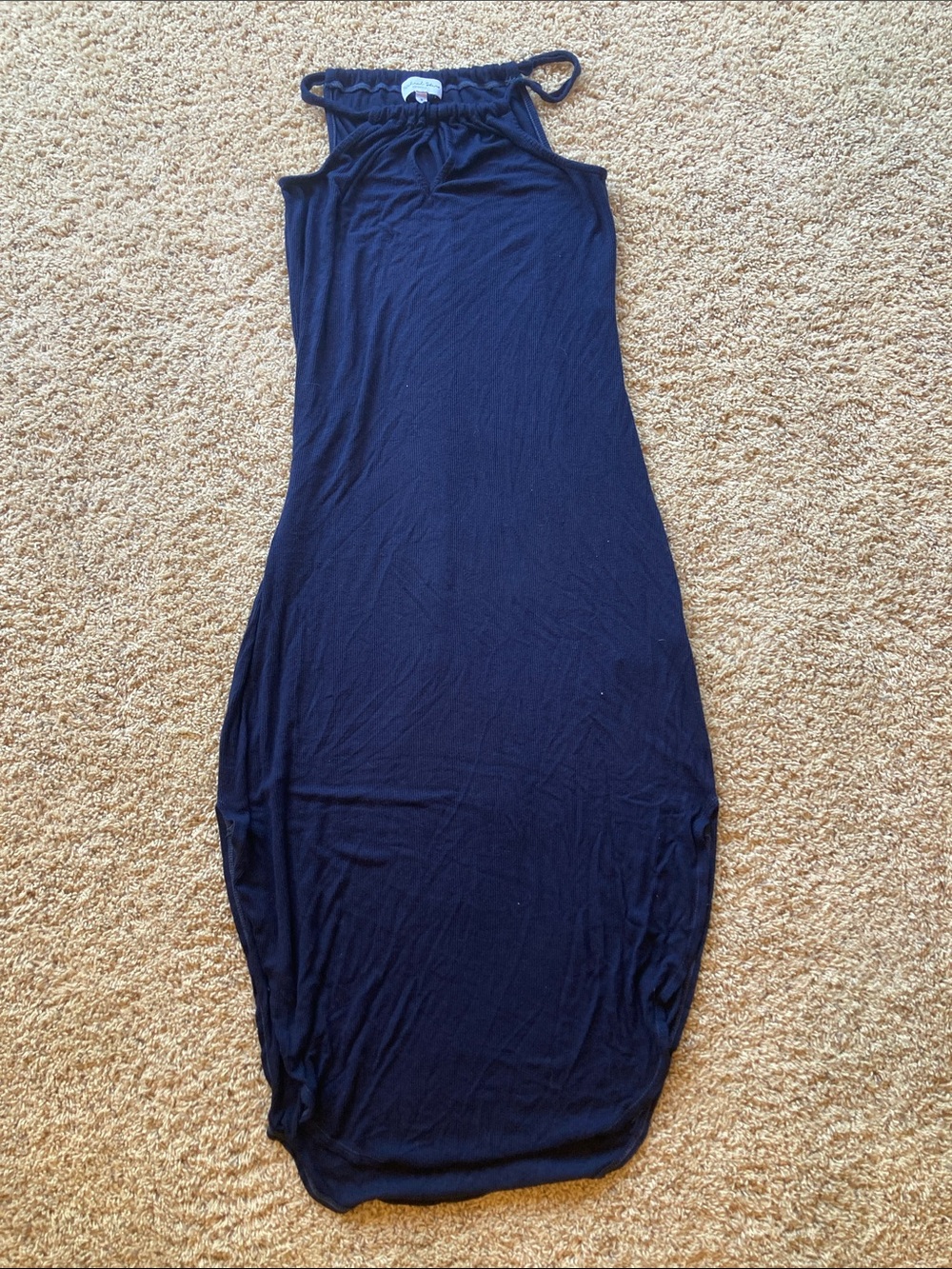 Michael Stars Navy Sleeveless Halter Maxi Dress